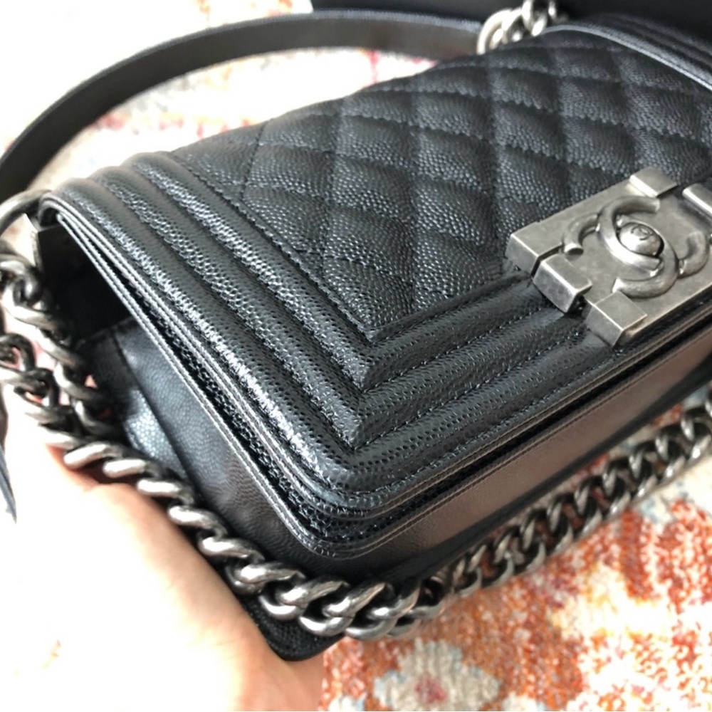 CHANEL boy Black Quilted Crossbody Bag - Picture 8 of 8
